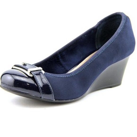 Alfani Shoes - Alfani | Step n Flex Navy Blue Wedge Dress Shoes